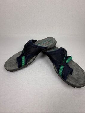 Merrell Navy and Green Women's Slide Sandals